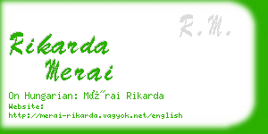 rikarda merai business card